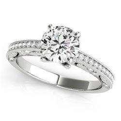 0.75 ctw Certified VS/SI Diamond Antique Ring 14k White Gold