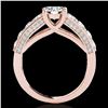 Image 2 : 2.55 ctw Certified Diamond Solitaire Ring 10k Rose Gold