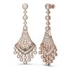 Image 2 : 9.78 ctw Diamond Earrings 18K Rose Gold