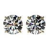 Image 1 : 3 ctw Certified Quality Diamond Stud Earrings 10k Yellow Gold