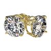 Image 3 : 3 ctw Certified Quality Diamond Stud Earrings 10k Yellow Gold