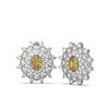 Image 2 : 8.08 ctw Canary Citrine & Diamond Earrings 18K White Gold