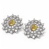 Image 3 : 8.08 ctw Canary Citrine & Diamond Earrings 18K White Gold