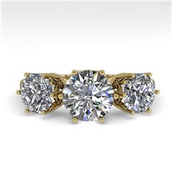 2 ctw Past Present Future Certified VS/SI Diamond Ring 18k Yellow Gold