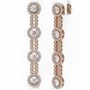 Image 3 : 3.75 ctw Diamond Designer Earrings 18K Rose Gold