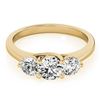 Image 1 : 3 ctw Certified VS/SI Diamond 3 Stone Solitaire Ring 14K Yellow Gold