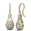 Image 2 : 3.92 ctw Diamond Earrings 18K Yellow Gold