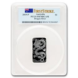 2019 Australia 1 oz Silver Dragon PR-70 PCGS (FirstStrike?)