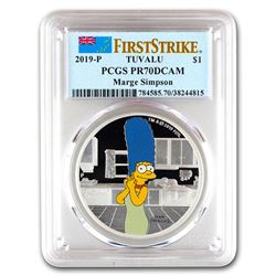 2019 Tuvalu 1 oz Silver The Simpsons: Marge PR-70 PCGS (FS)
