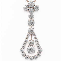 4.58 ctw Diamond Designer Necklace 18K Rose Gold