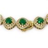 Image 3 : 82.17 ctw Emerald & Diamond Victorian Necklace 14K Yellow Gold