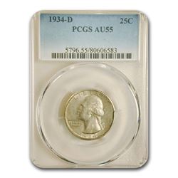 1934-D Washington Quarter AU-55 PCGS