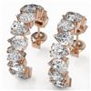 Image 1 : 7.7 ctw Pear Cut Diamond Designer Earrings 18K Rose Gold