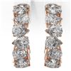 Image 2 : 7.7 ctw Pear Cut Diamond Designer Earrings 18K Rose Gold