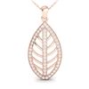 Image 1 : 1 ctw Micro Pave VS/SI Diamond Designer Necklace 14k Rose Gold
