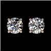 Image 1 : 1.02 ctw Certified Quality Diamond Stud Earrings 10k Rose Gold