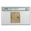 Image 1 : 1779 2 Shillings Rising Sun Massachusetts Currency XF-40 PMG