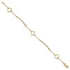 Image 2 : 14k Yellow Gold Polished & Textured Circles Bracelet - 7 in.