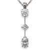 Image 1 : 0.9 ctw Oval Cut Diamond Designer Necklace 18K White Gold