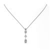 Image 2 : 0.9 ctw Oval Cut Diamond Designer Necklace 18K White Gold