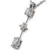 Image 3 : 0.9 ctw Oval Cut Diamond Designer Necklace 18K White Gold