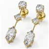 Image 1 : 2.32 ctw Marquise Cut Diamond Designer Earrings 18K Yellow Gold