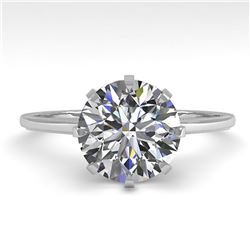 2 ctw VS/SI Diamond Solitaire Engagement Ring Size 7 14k White Gold