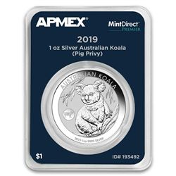 2019 Australia 1 oz Silver Koala Pig Privy (MintDirect® Premier)