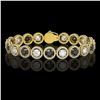 Image 1 : 13.96 ctw Black & Diamond Micro Pave Bracelet 18K Yellow Gold