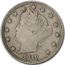 1910 Liberty Head V Nickel XF