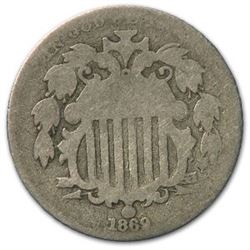 1869 Shield Nickel Good