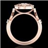 Image 1 : 1.12 ctw VS/SI Diamond Solitaire Art Deco Ring 18k Rose Gold