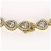 Image 3 : 33.08 ctw Pear Cut Diamond Micro Pave Necklace 18K Yellow Gold