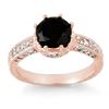 2.0 ctw VS Certified Black & White Diamond Ring 14k Rose Gold