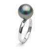 Image 1 : Black Tahitian Pearl Classic Solitaire Ring