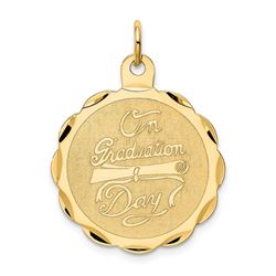 14k Solid Gold Graduation Day with Diploma Charm - 1234A
