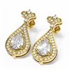 Image 3 : 2 ctw Diamond Earrings 18K Yellow Gold