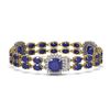 Image 2 : 21.83 ctw Sapphire & Diamond Bracelet 14K Yellow Gold