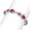 Image 2 : 33.90 ctw Ruby & Diamond Bracelet 18K White Gold