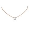 Image 1 : 2.01 ctw Princess Diamond Necklace 18K Rose Gold