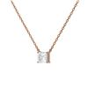 Image 3 : 2.01 ctw Princess Diamond Necklace 18K Rose Gold