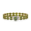 Image 1 : 26.92 ctw Tourmaline & Diamond Bracelet 14K Yellow Gold