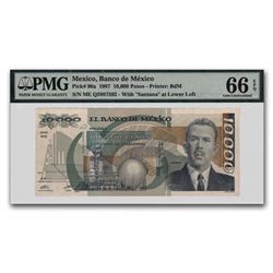1987 Mexico 10,000 Pesos CU-66 EPQ PMG