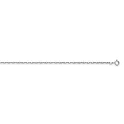 14K White Gold 1.15 mm Carded Cable Rope Chain - 16 in.