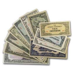 1942-1944 Japanese Invasion of WWII Set (12 Note Set)