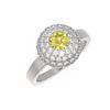 Image 3 : 2 ctw Fancy Yellow Diamond Ring 18K White Gold