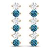 Image 3 : 6 ctw Certified SI/I Intense Blue Diamond Earrings 18K Yellow Gold