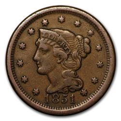 1851 Large Cent VF