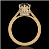 Image 3 : 1.5 ctw Fancy Black Diamond Engagment Art Deco Ring 18k Yellow Gold