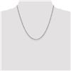 Image 2 : 14k 2.5 mm White Gold Semi-Solid Figaro Chain Necklace - 20 in.